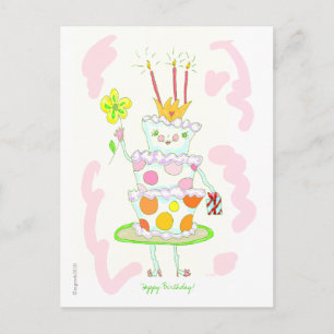 Postal perderse el pastel de cumpleaños