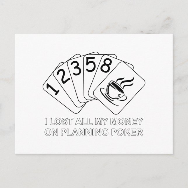 Postal Perdí Todo Mi Dinero En Planear Póquer (Anverso)