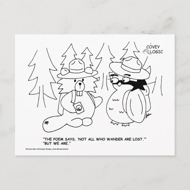 Postal "Perdida" de Covey Logic (Anverso)