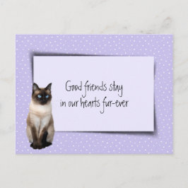 Postal Pérdida de gato siamés por veterinario