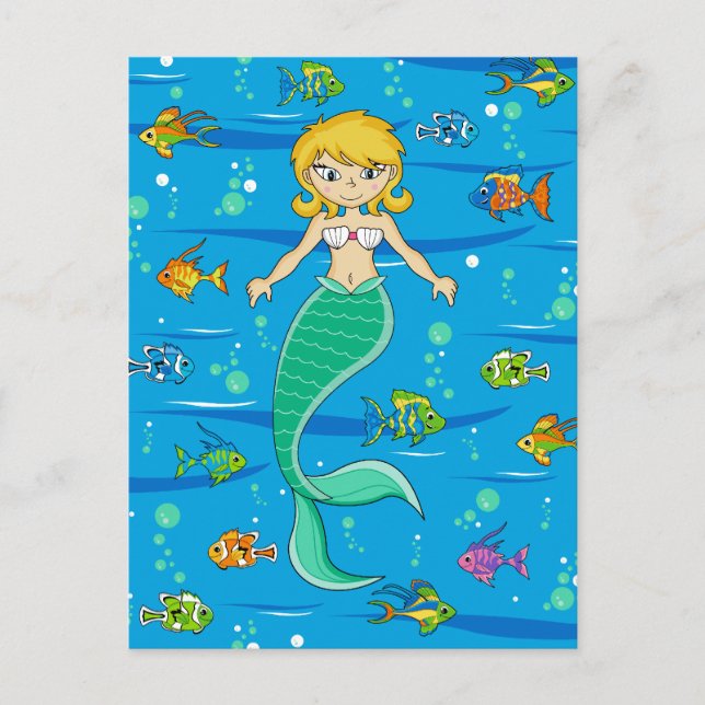 Postal Pérdida de la sirena y de los peces (Anverso)