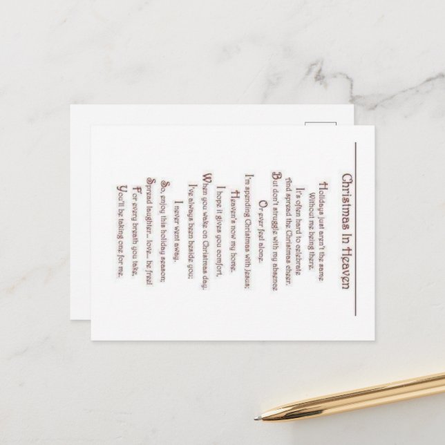 Postal Pérdida de un ser querido (Anverso/Reverso In Situ)