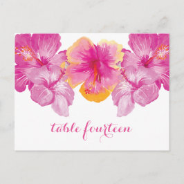 Postal Pérdida del número de la tabla floral de Hibiscus