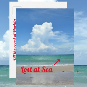 Postal Perdido en el mar Florida Playa Fotografía diverti