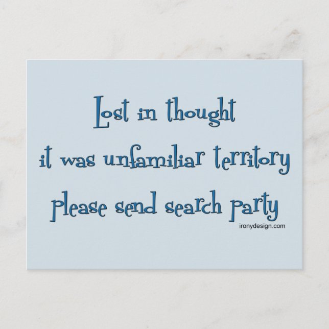 Postal Perdido en el pensamiento (Anverso)