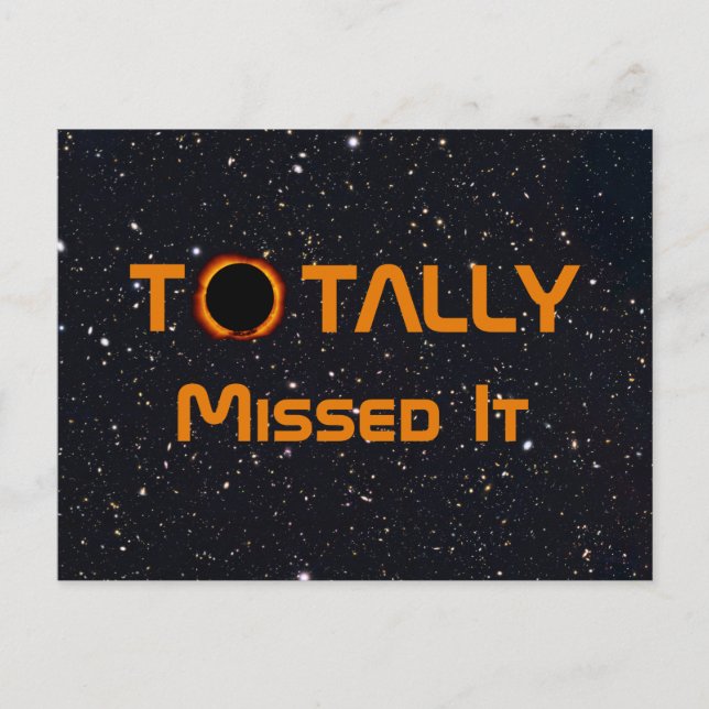 Postal Perdido Totalmente El Eclipse Solar (Anverso)