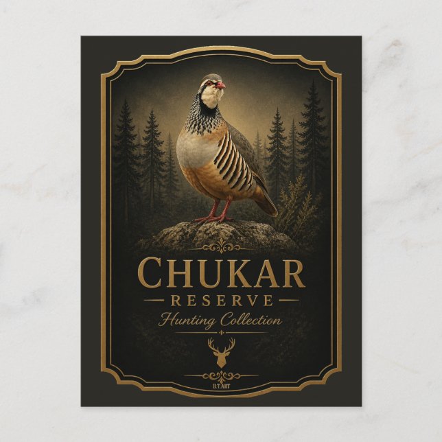 Postal Perdiz Chucar ,Arte (Anverso)