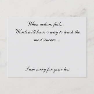 Postal Perdón por tu pérdida