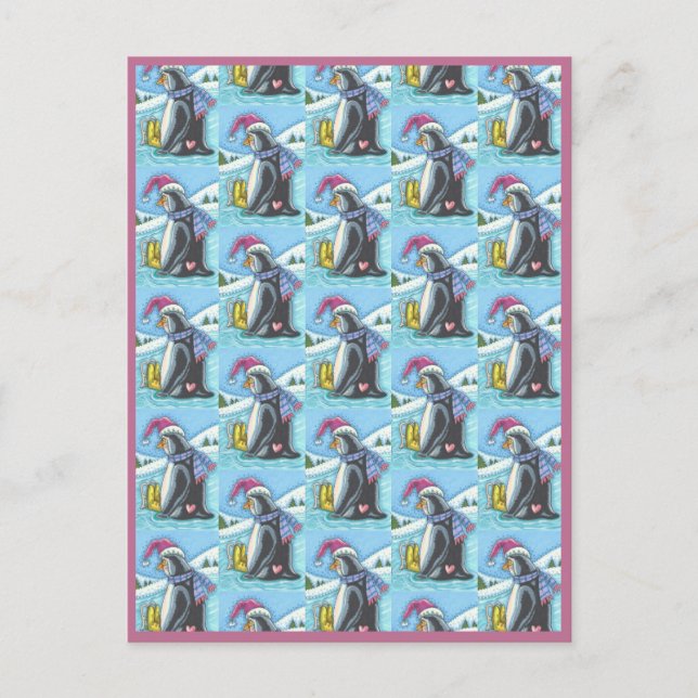 POSTAL PERDONANDO, SOLO CORAZÓN PENGUIN WHIMSY VACACIONES (Anverso)