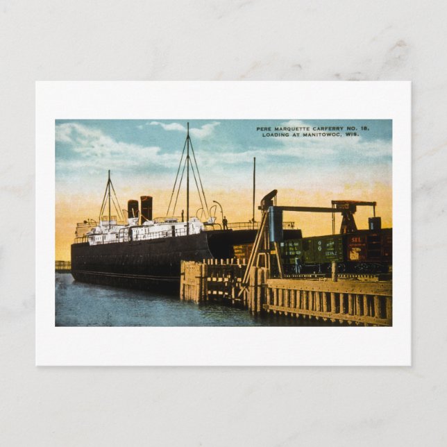 Postal Pere Marquette Car Ferry No. 18, Manitowoc (Anverso)