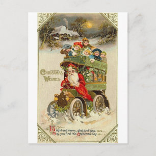 Postal Père Noël bus et enfants