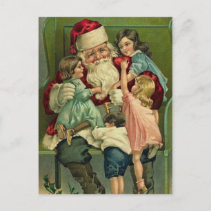 Postal Père Noël et enfants
