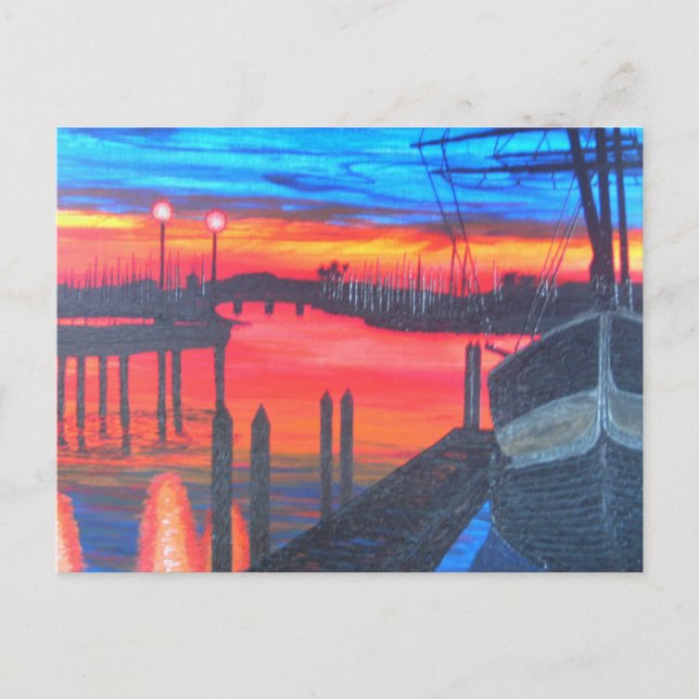 Postal Peregrino al amanecer (Anverso)