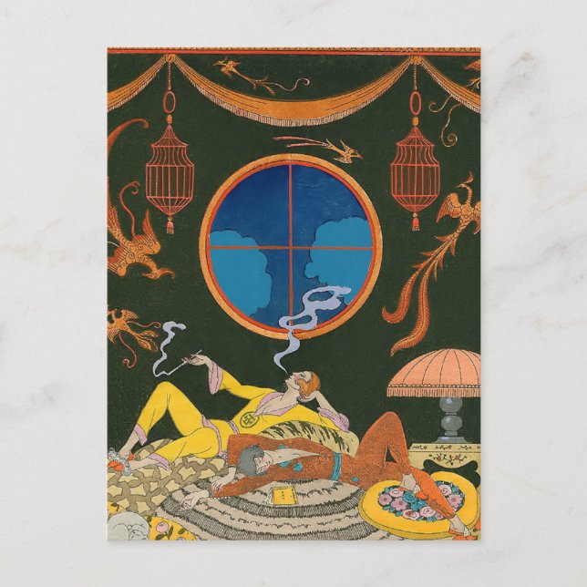 Postal Pereza por George Barbier (Anverso)