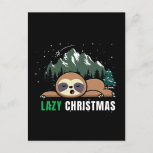 Postal Perezoso de Navidad divertido