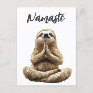 Postal Perezoso de Yoga Namaste