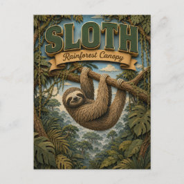 Postal Perezoso Dosel de la Selva POPCUT