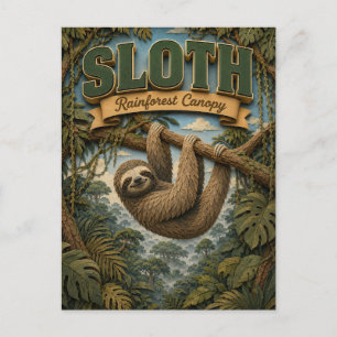 Postal Perezoso Dosel de la Selva POPCUT