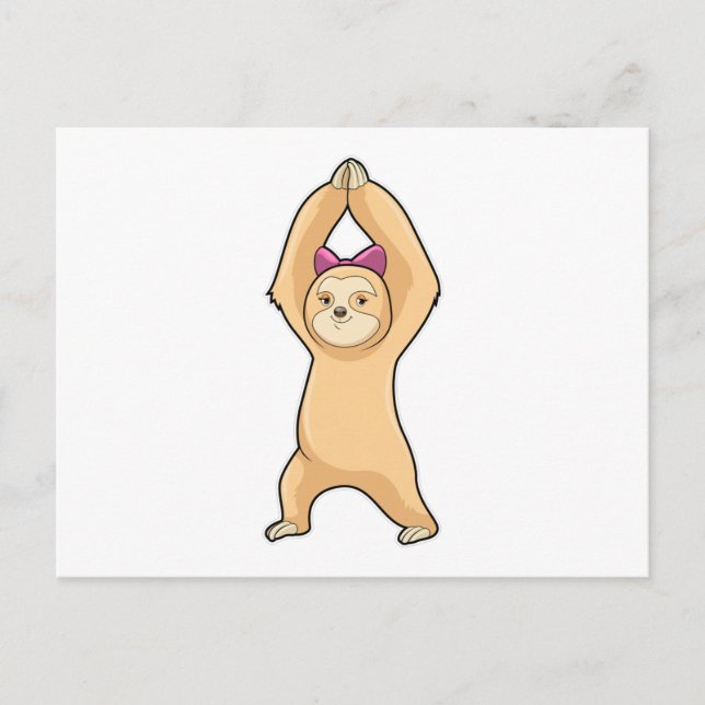 Postal Perezoso en deportes de fitness (Anverso)