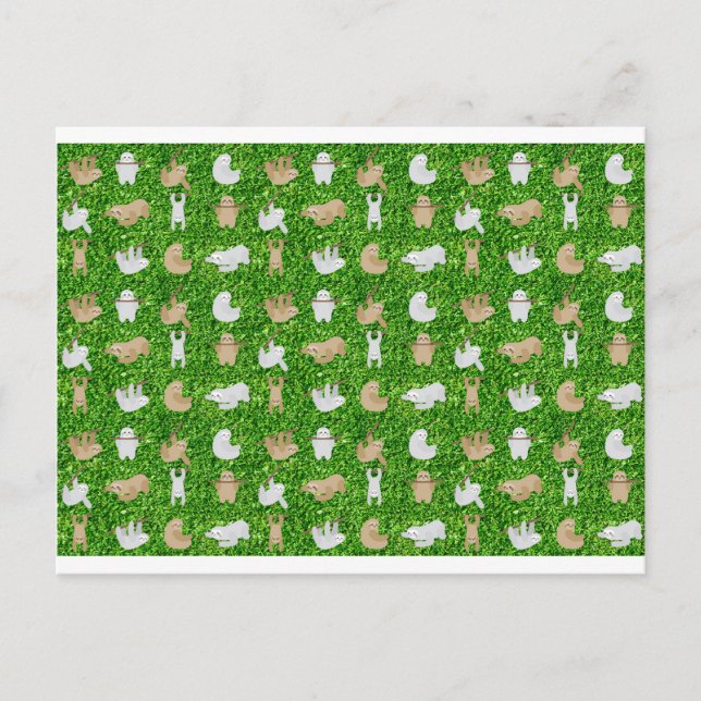 Postal perezosos divertidos (Anverso)