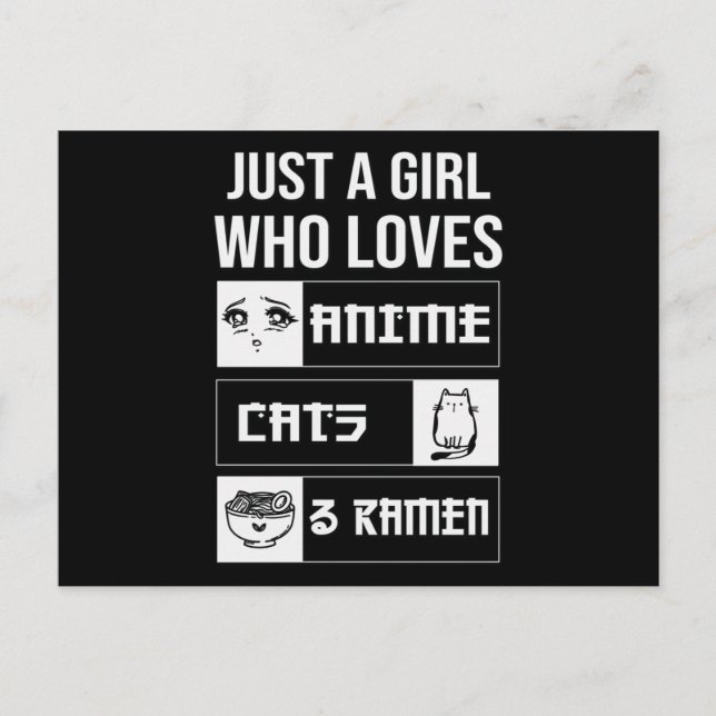 Postal Perfect Gift Anime, Cats & Ramen (Anverso)