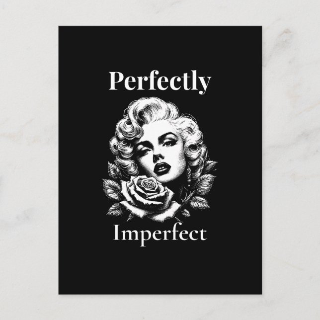 Postal Perfectamente Imperfecto - Marilyn Noir (Anverso)