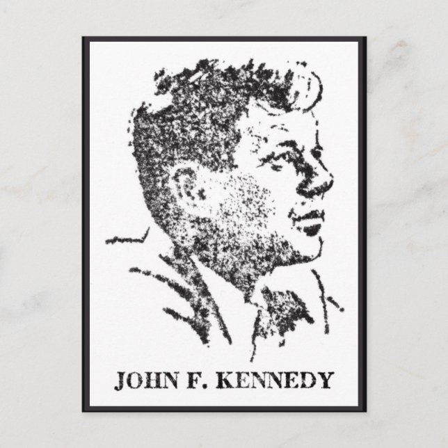Postal Perfil de 1963 de John F. Kennedy (Anverso)
