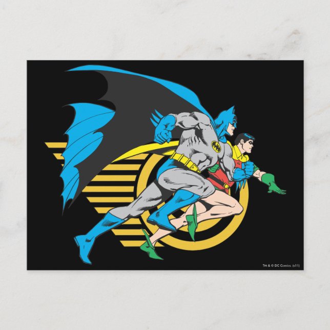 Postal Perfil de Batman y Robin (Anverso)