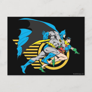 Postal Perfil de Batman y Robin