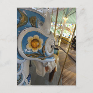 Postal Perfil de caballo azul blindado, carrusel de parqu