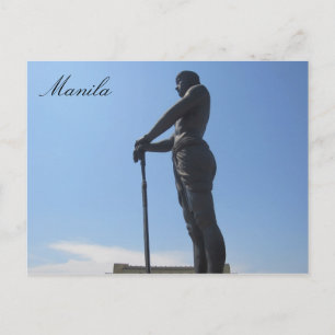Postal perfil de estatua de manila