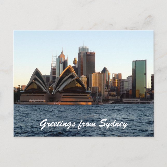 Postal perfil de ópera de sydney (Anverso)