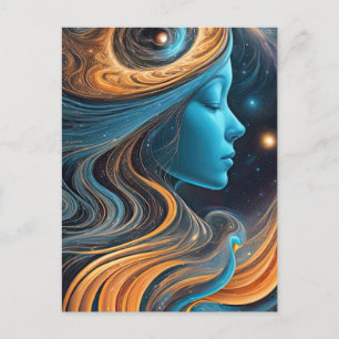 Postal Perfil de Venus Cósmico Starry