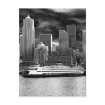 perfil en blanco y negro de seattle