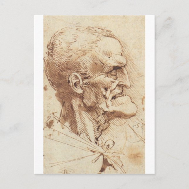 Postal Perfil grotesco (Anverso)