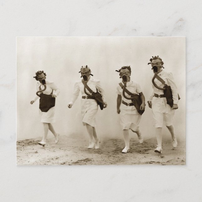 Postal Perforación de la máscara de gas, Scott Field, Ill (Anverso)