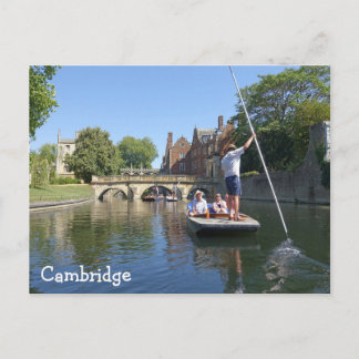 Postal perforando en el río Cam en Cambridge