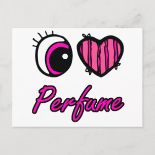 Postal Perfume Corazón Ojo Emo Me Encanta