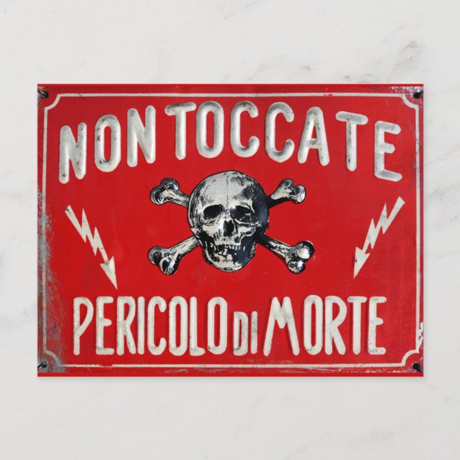 Postal Pericolo di Morte (Anverso)