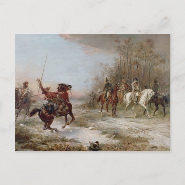Postal Peril de Napoleón en Brienne-le-Chateau, c.1891 (o (Anverso)