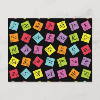 Postal Periódico elemental (oscuro)