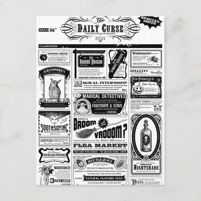 Postal periódico espeluznante (Anverso)