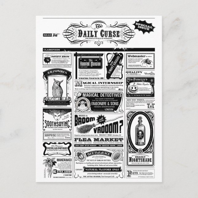 Postal periódico espeluznante (Anverso)