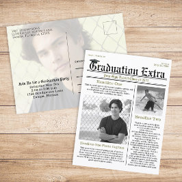 Postal Periódico moderno de moda y foto graduada