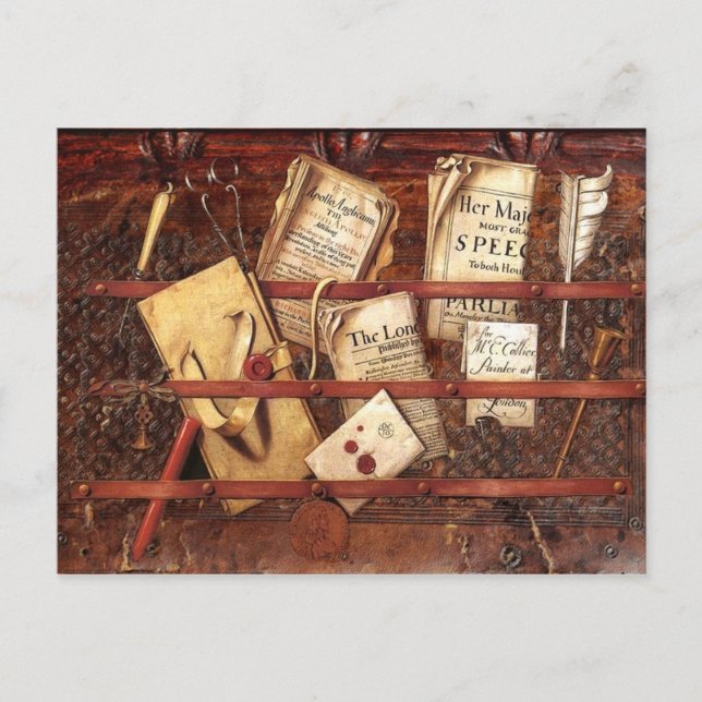 Postal Periódicos, cartas e implementos de escritura (Anverso)