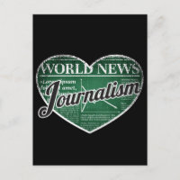 Periodismo retro corazón amor en la pizarra
