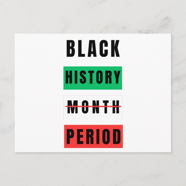 Postal Periodo del mes del historial negro (Anverso)