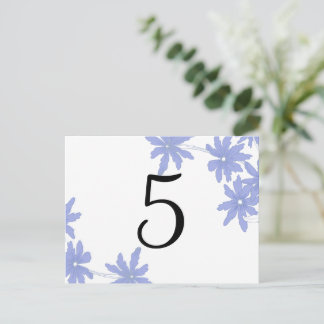 Postal Periwinkle Blue Daisies Número de tabla