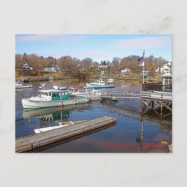 Postal Perkins Cove, Maine - Postcard (Anverso)