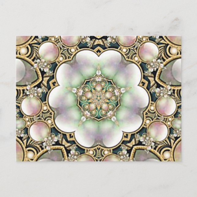 Postal Perlas y Kaleidoscopio de Oro (Anverso)